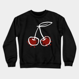 Two red cherries on a stalk Crewneck Sweatshirt